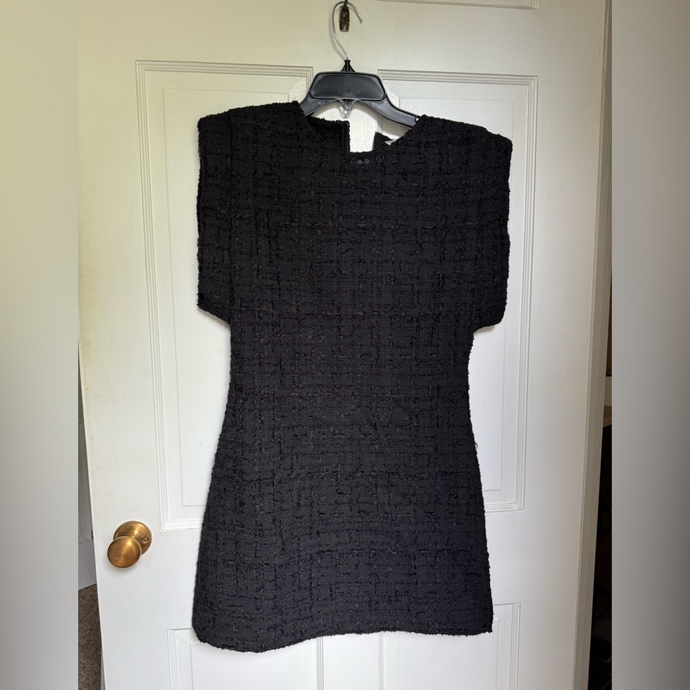 Elegant Black Textured Dress